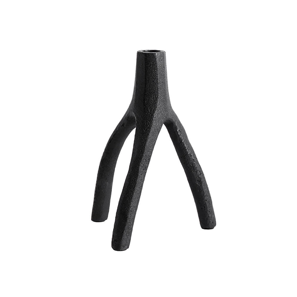 Candle holder Aion XL - Black Casted Iron - W15,4xL16xH22 cm MUUBS