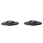 Tealight holder Aion - Black S/2 pcs. Casted Iron - Ø13xH3 cm MUUBS