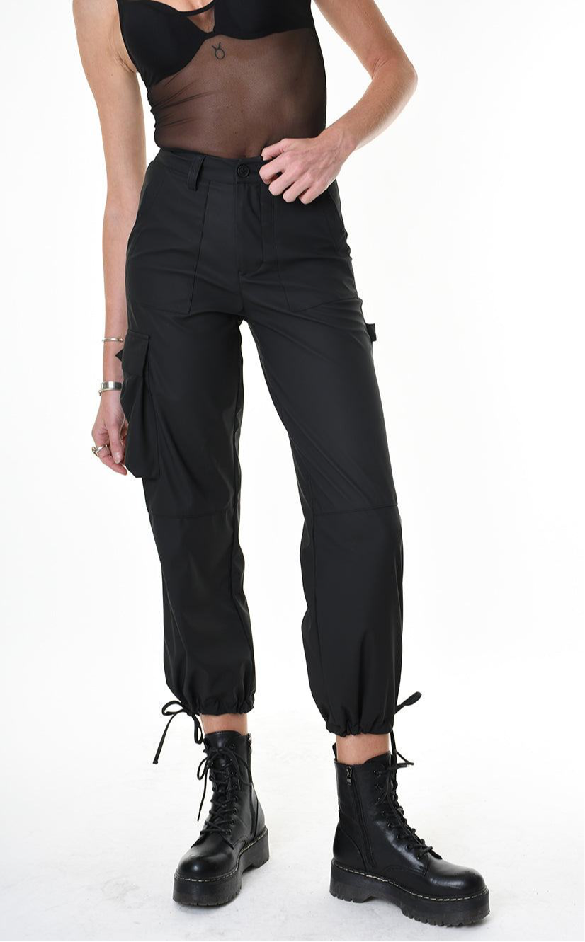 A34Z LW68825 TROUSER Rubberized Technical Fabric﻿ Stretch Black