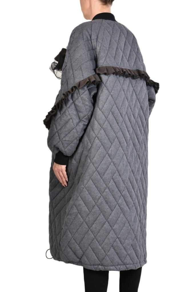 9B SM2625 Long Over Coat Grey