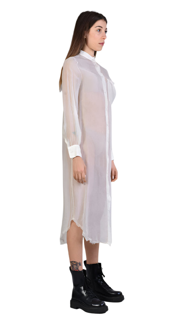 A39B SM19525 CHEMISIER In Viscose & Butter Silk