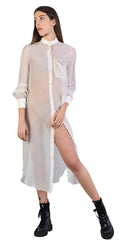 A39B SM19525 CHEMISIER In Viscose & Butter Silk