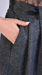 A39B SM2125  Low Crotch Trousers Grey