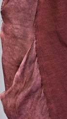 A39B SM21525 PANTS in Cold Dyed Fleece & Blood Satin