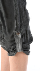 A39B SM27525 TROUSERS in Linen & Viscose Silk Cold Dyed Gray Storm