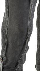 A39B SM27525 TROUSERS in Linen & Viscose Silk Cold Dyed Gray Storm