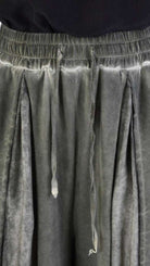 A39B SM27925 TROUSERS in Cotton & Viscose Silk Fleece Olive