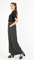 A39B SM27925 Gray Storm Cotton & Viscose Silk Sweatpants