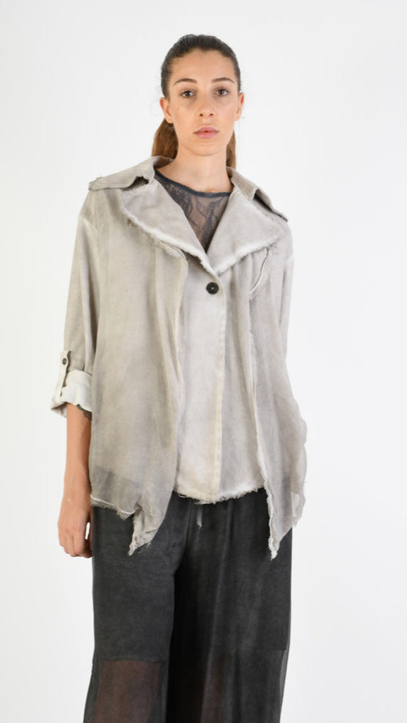 A39B SM29725 Oversized JACKET in Desert Cold Dyed Cotton Gabardine
