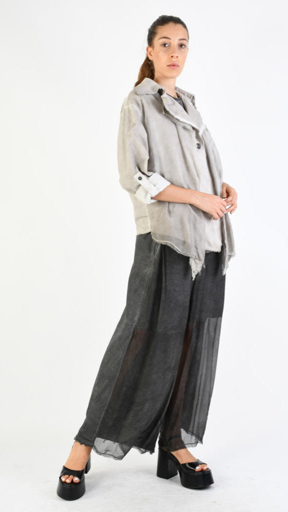 A39B SM29725 Oversized JACKET in Desert Cold Dyed Cotton Gabardine