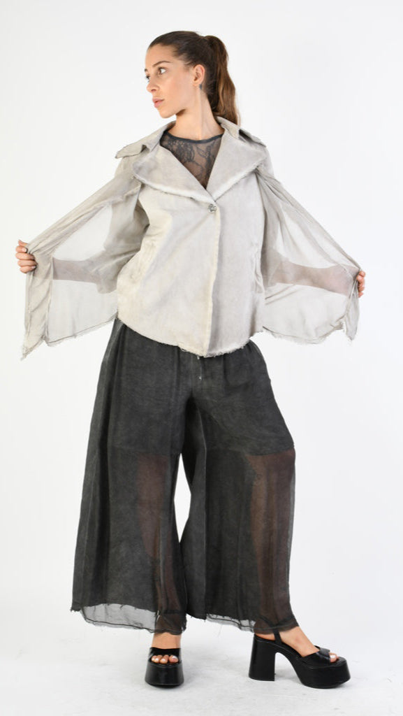 A39B SM29725 Oversized JACKET in Desert Cold Dyed Cotton Gabardine