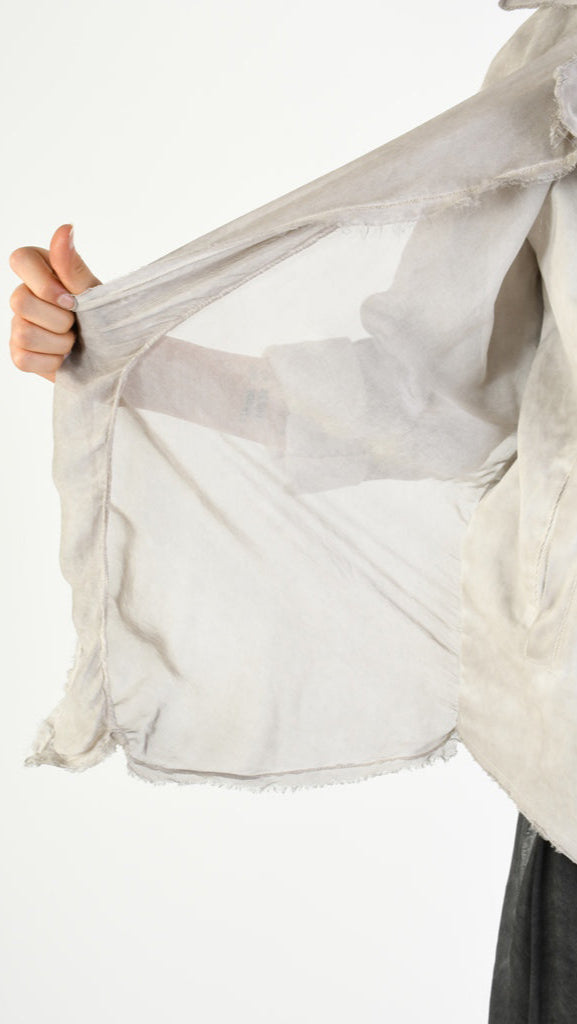 A39B SM29725 Oversized JACKET in Desert Cold Dyed Cotton Gabardine