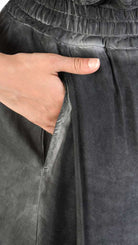 A39B SM31025 PANTS in Gabardine Cotton & Viscose Grey Storm