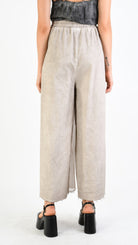 A39B SM31025 Palazzo PANTS in Cotton Gabardine & Desert Silk Viscose