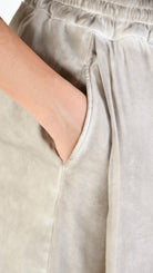 A39B SM31025 Palazzo PANTS in Cotton Gabardine & Desert Silk Viscose