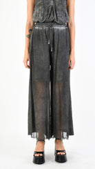 A39B SM31025 PANTS in Gabardine Cotton & Viscose Grey Storm