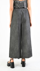 A39B SM31025 PANTS in Gabardine Cotton & Viscose Grey Storm