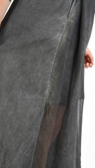 A39B SM31025 PANTS in Gabardine Cotton & Viscose Grey Storm