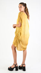 A39B SM35625 Over T-SHIRT in Cold Gold Dyed Silk Viscose