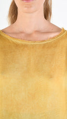 A39B SM35625 Over T-SHIRT in Cold Gold Dyed Silk Viscose