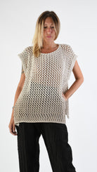 A39B SM39925 SWEATER Over Degrade Sand