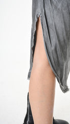 A39B SM41325 DRESS Viscose Satin Grey - Black - Olive