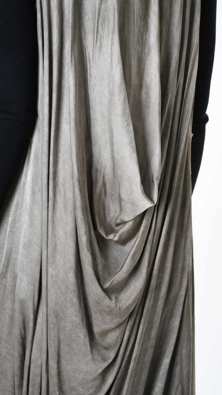 A39B SM41925 GILET Cannete Velvet & Viscose Grey- Olive