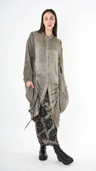 A39B SM42225 SHIRT Viscose Satin & Viscose Silk Green Tuscany - Grey