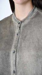 A39B SM42225 SHIRT Viscose Satin & Viscose Silk Green Tuscany - Grey