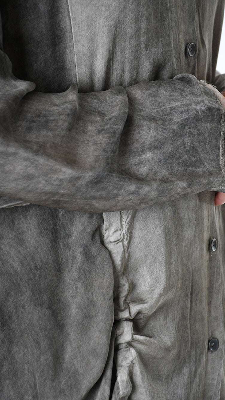 A39B SM42225 SHIRT Viscose Satin & Viscose Silk Green Tuscany - Grey