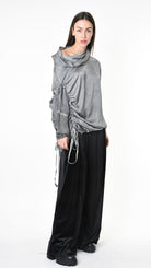 A39B SM42725 DRESS Satin Viscose & Silk Viscose Grey - Black - Olive