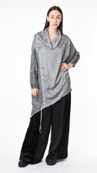 A39B SM42725 DRESS Satin Viscose & Silk Viscose Grey - Black - Olive