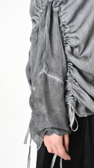 A39B SM42725 DRESS Satin Viscose & Silk Viscose Grey - Black - Olive