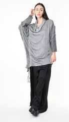 A39B SM42725 DRESS Satin Viscose & Silk Viscose Grey - Black - Olive