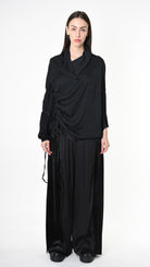 A39B SM42725 DRESS Satin Viscose & Silk Viscose Grey - Black - Olive