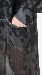 A39B SM43125 CHEMISIER Viscose Silk Dyed Cold Green Tuscany - Grey