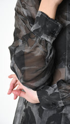 A39B SM43125 CHEMISIER Viscose Silk Dyed Cold Green Tuscany - Grey