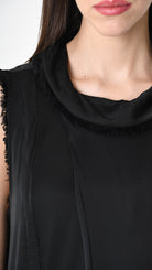 A39B SM45025 Dress Satin Viscose Grey - Black - Olive