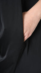 A39B SM45025 Dress Satin Viscose Grey - Black - Olive