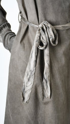 A39B SM45125 TRENCH Cotton Gabardine & Viscose Satin Green Tuscany - Grey