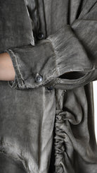 A39B SM45625 DRESS Satin Viscose Green Tuscany - Grey