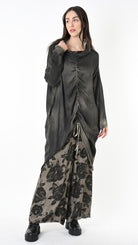 A39B SM45725 DRESS Satin Viscose Green Tuscany - Grey