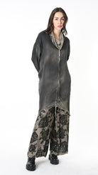 A39B SM45725 DRESS Satin Viscose Green Tuscany - Grey