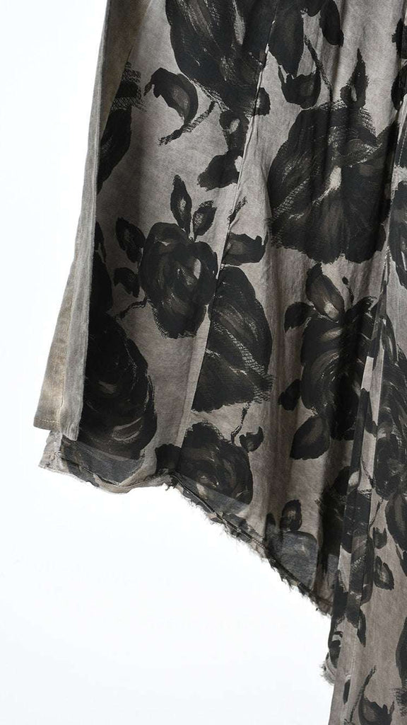 A3B SM46025 REVERSIBLE COAT Cannete Velvet & Viscose Satin Green Tuscany