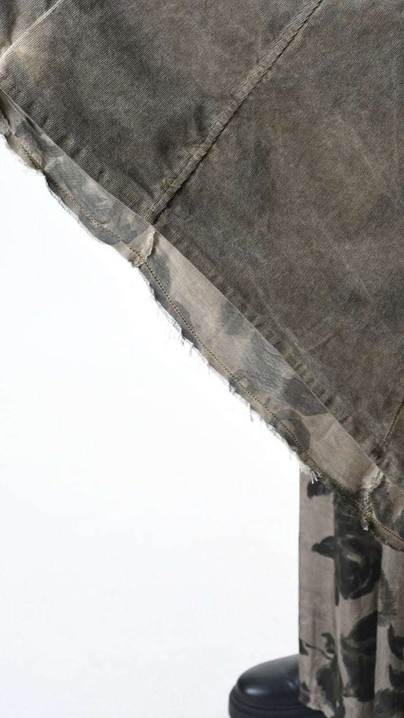 A3B SM46025 REVERSIBLE COAT Cannete Velvet & Viscose Satin Green Tuscany