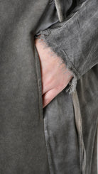 A39B SM461 CARDIGAN Over Cotton Fleece & Viscose Green Tuscany - Grey