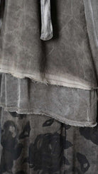 A39B SM46425 Asymmetrical Cotton & Viscose Gabardine GILET Green Tuscany - Grey