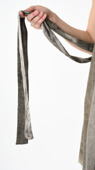 A39B SM46425 Asymmetrical Cotton & Viscose Gabardine GILET Green Tuscany - Grey