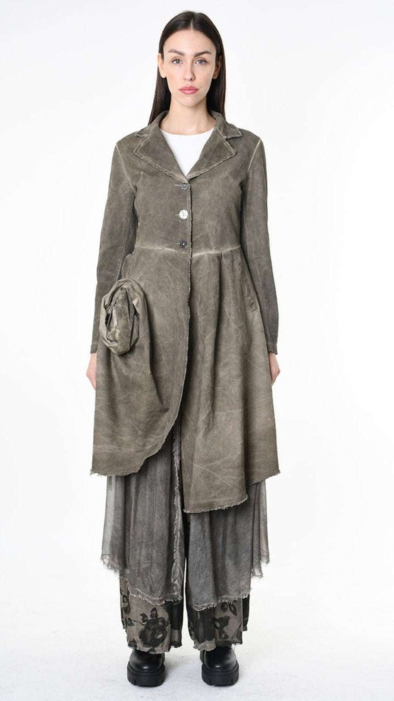 A39B SM47625 JACKET Gabardine & Viscose Silk Green Tuscany