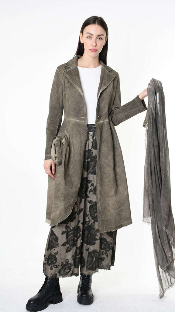 A39B SM47625 JACKET Gabardine & Viscose Silk Green Tuscany